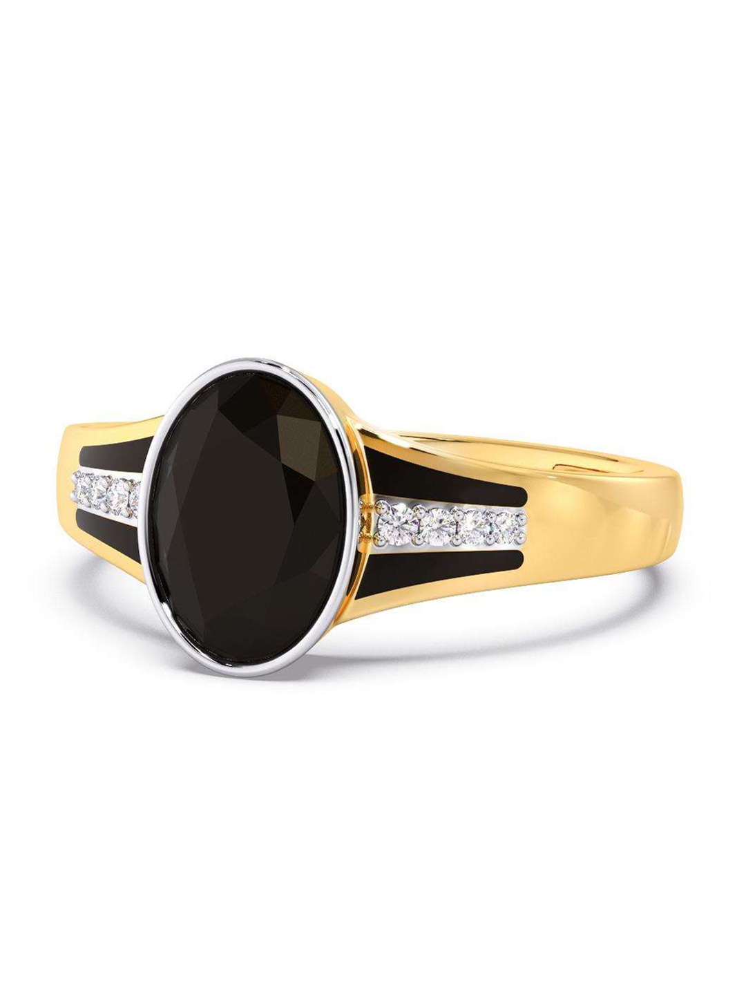 

CANDERE A KALYAN JEWELLERS COMPANY Men 14KT Gold Diamond-Studded Ring - 3.74 gm