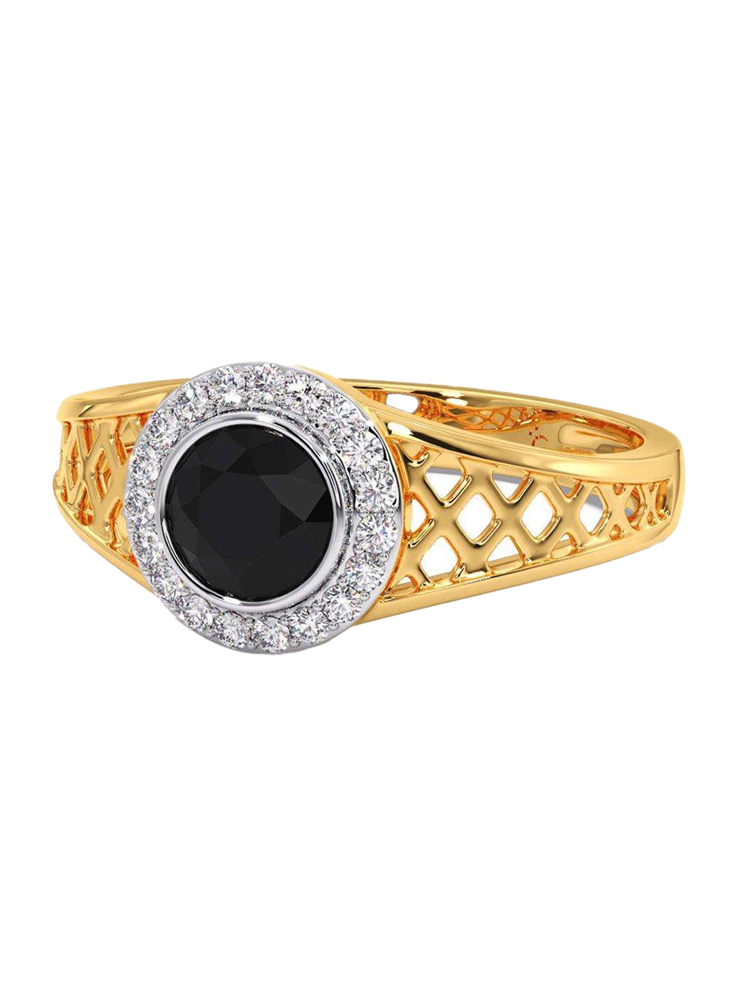 

CANDERE A KALYAN JEWELLERS COMPANY Men 18KT Gold Diamond Finger Ring-5.6 g, Yellow
