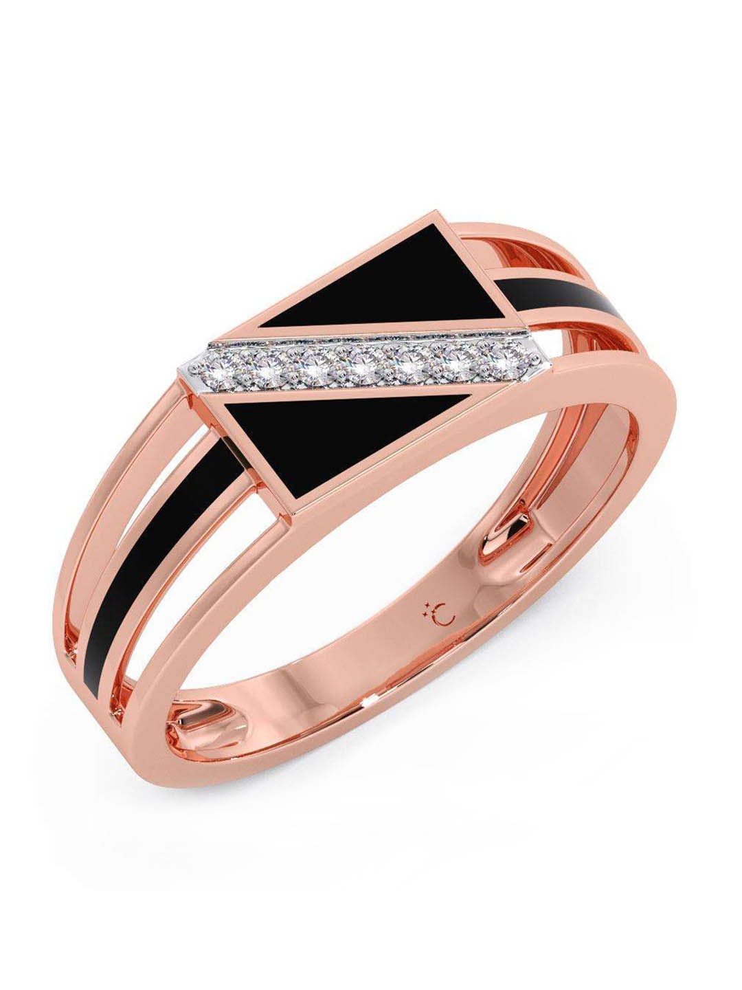 

CANDERE A KALYAN JEWELLERS COMPANY 18KT Rose-Gold Diamond Finger Ring-4.25gm