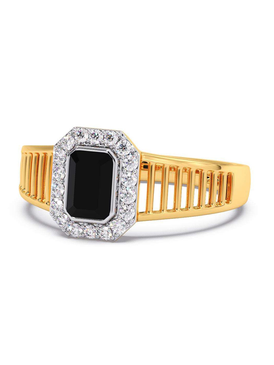 

CANDERE A KALYAN JEWELLERS COMPANY Men 14KT Gold Diamond Ring-4.75gm