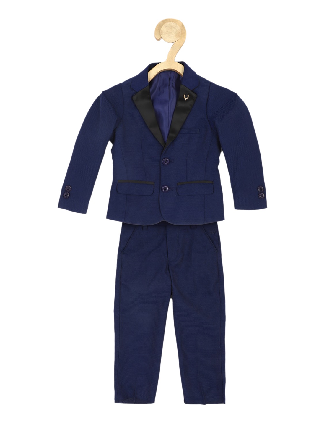 

Allen Solly Junior Boys Single-Breasted 2-Piece Party Suit, Navy blue