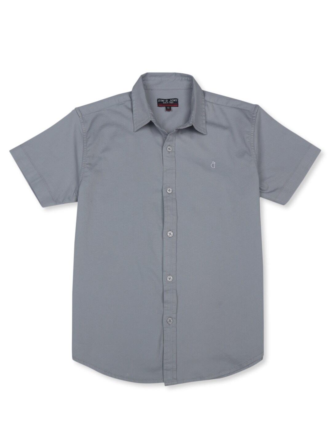 

Gini and Jony Boys Spread Collar Cotton Casual Shirt, Grey