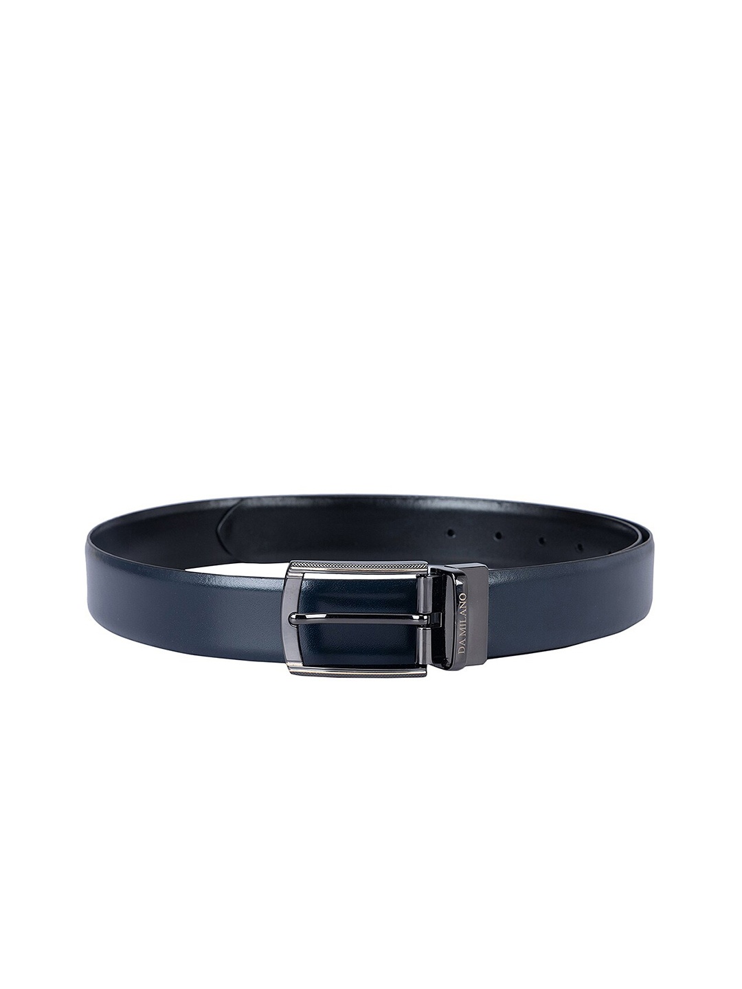 

Da Milano Men Textured Leather Reversible Formal Belt, Navy blue