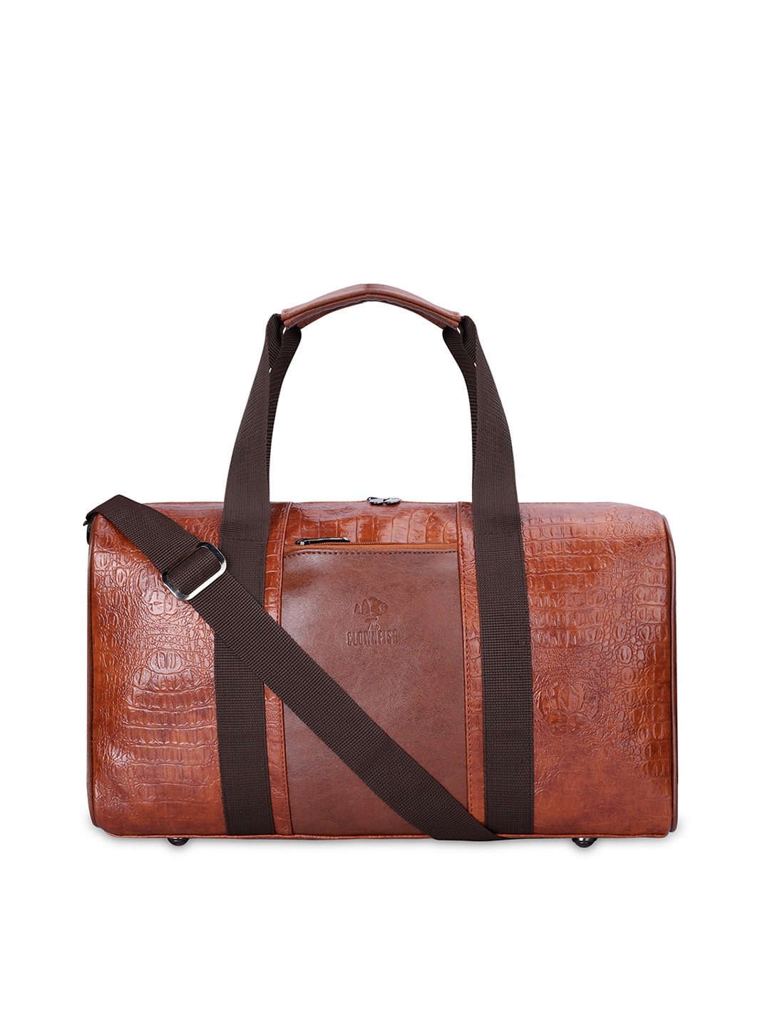 

THE CLOWNFISH Anderson Faux Leather Duffel Bag, Tan