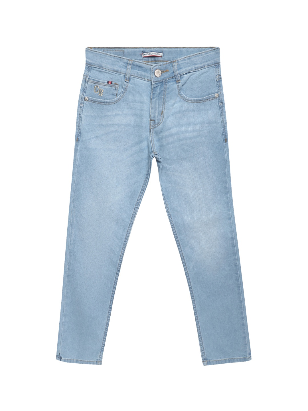 

Cantabil Boys Regular Fit Light Fade Stretchable Cotton Jeans, Blue