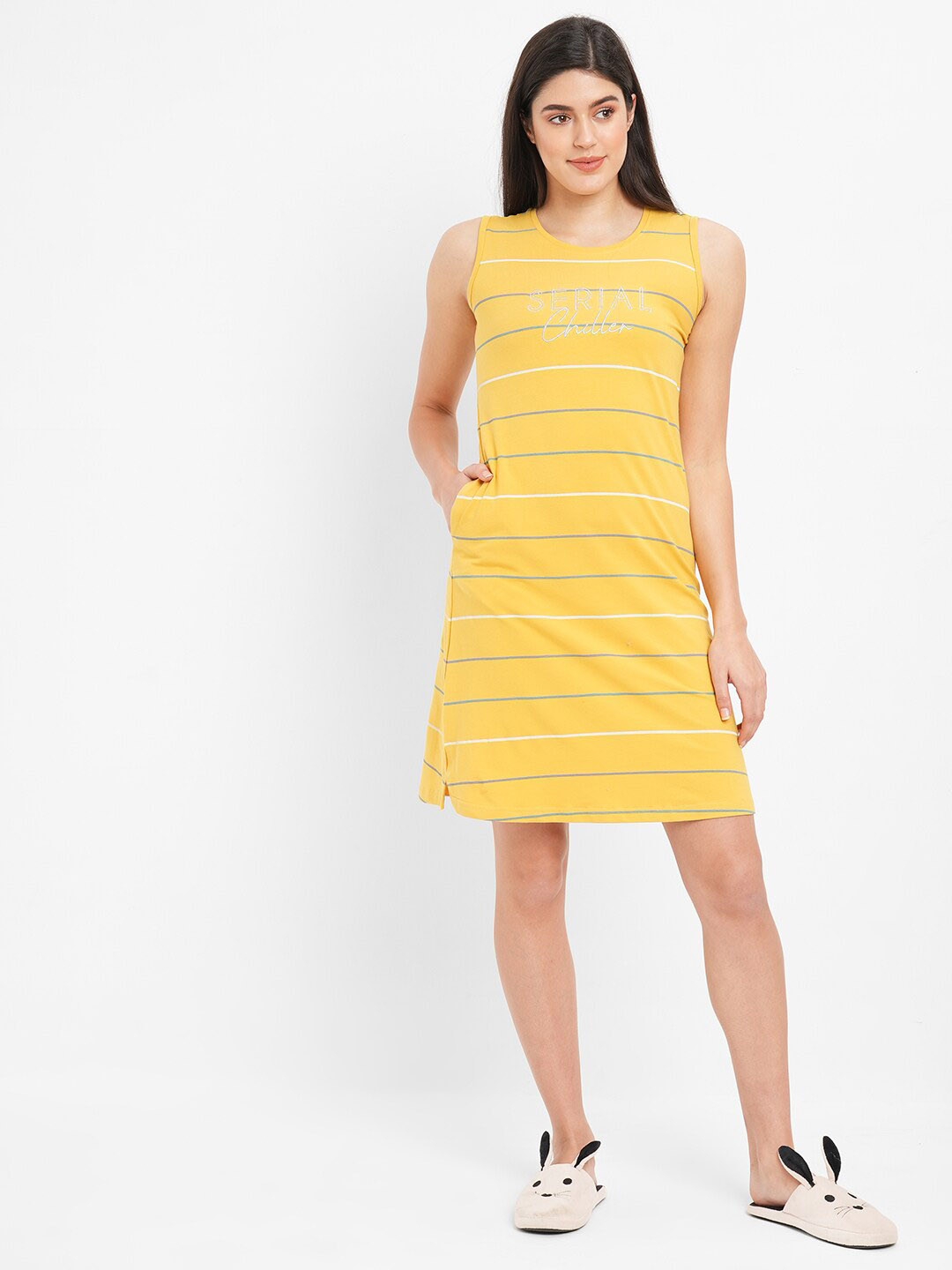 

Sweet Dreams Striped Nightdress, Yellow