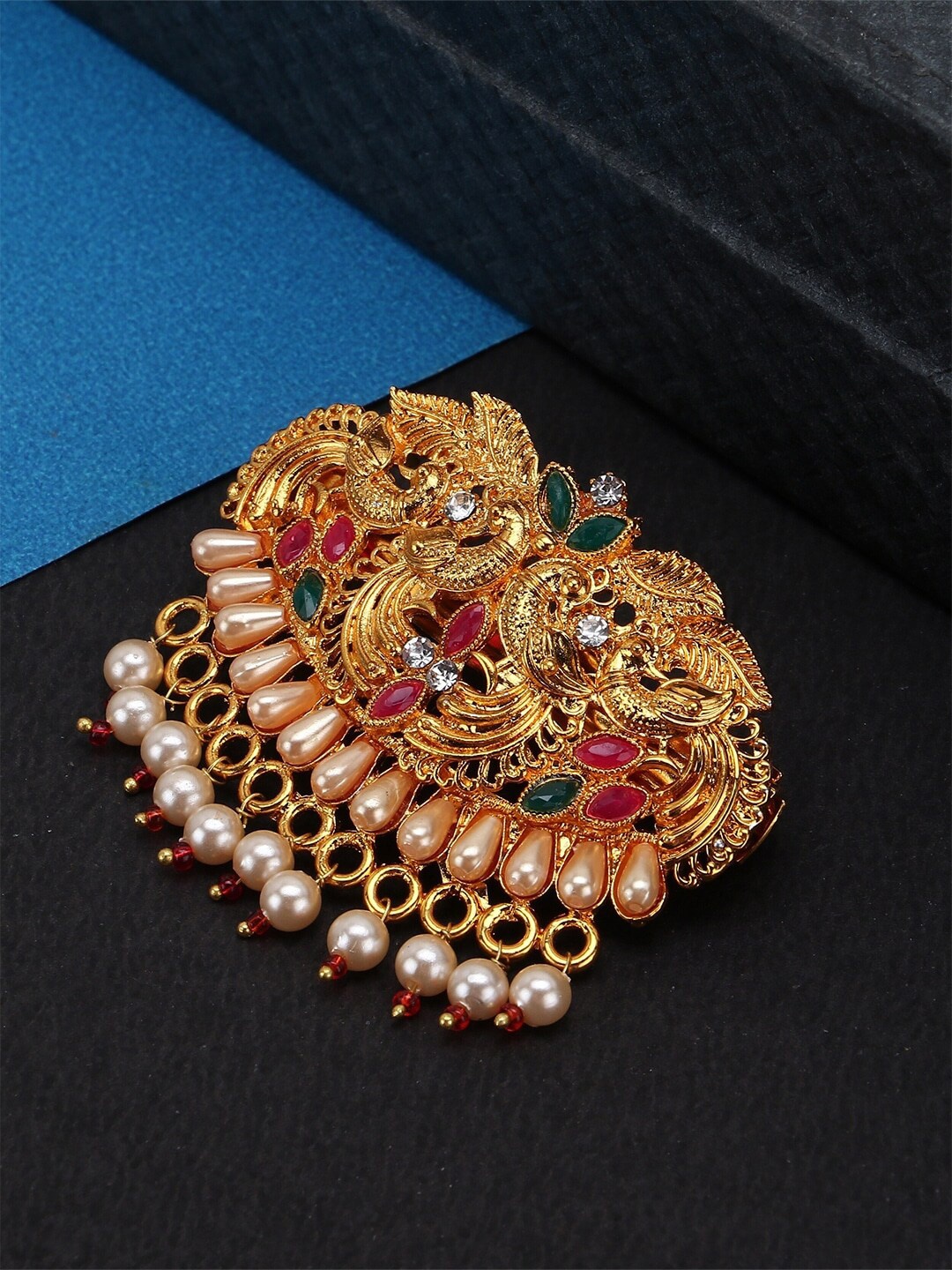 

Krelin Women Ethnic Traditional French Barrette, Gold