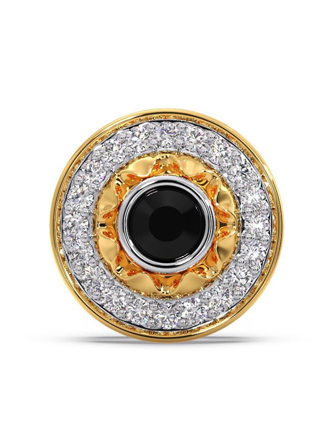 

CANDERE A KALYAN JEWELLERS COMPANY Men 18KT Gold Diamond Stud Earring-1.2 g