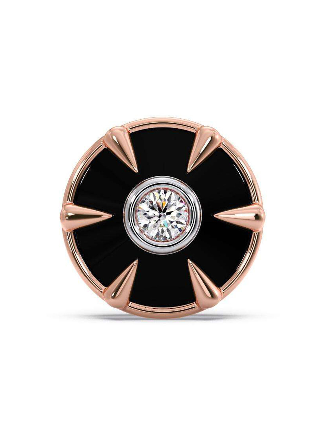 

CANDERE A KALYAN JEWELLERS COMPANY Men 14KT Rose Gold Diamond Stud Earring-1.11gm