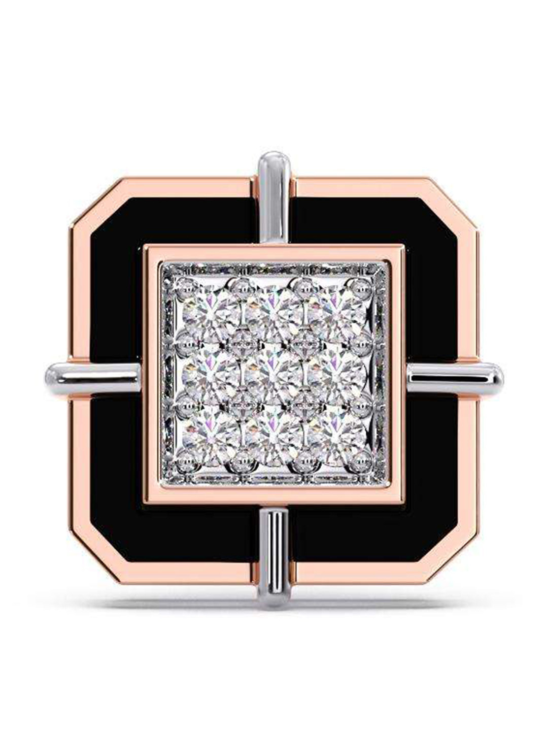 

CANDERE A KALYAN JEWELLERS COMPANY Men 14KT Rose Gold Diamond Stud Earring- 1.11 g