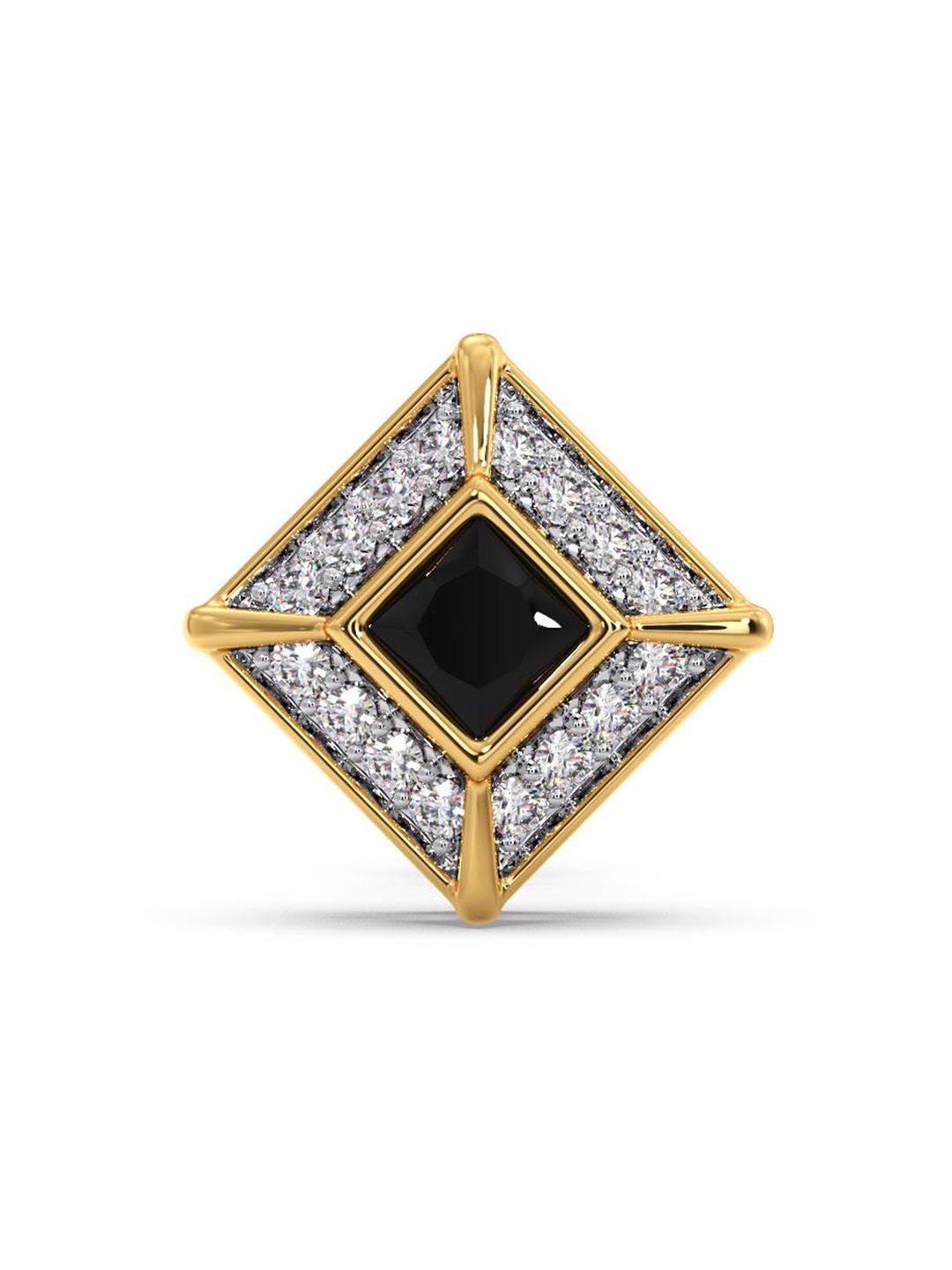 

CANDERE A KALYAN JEWELLERS COMPANY Men 14KT Gold Diamond Stud Earring-1.28 g
