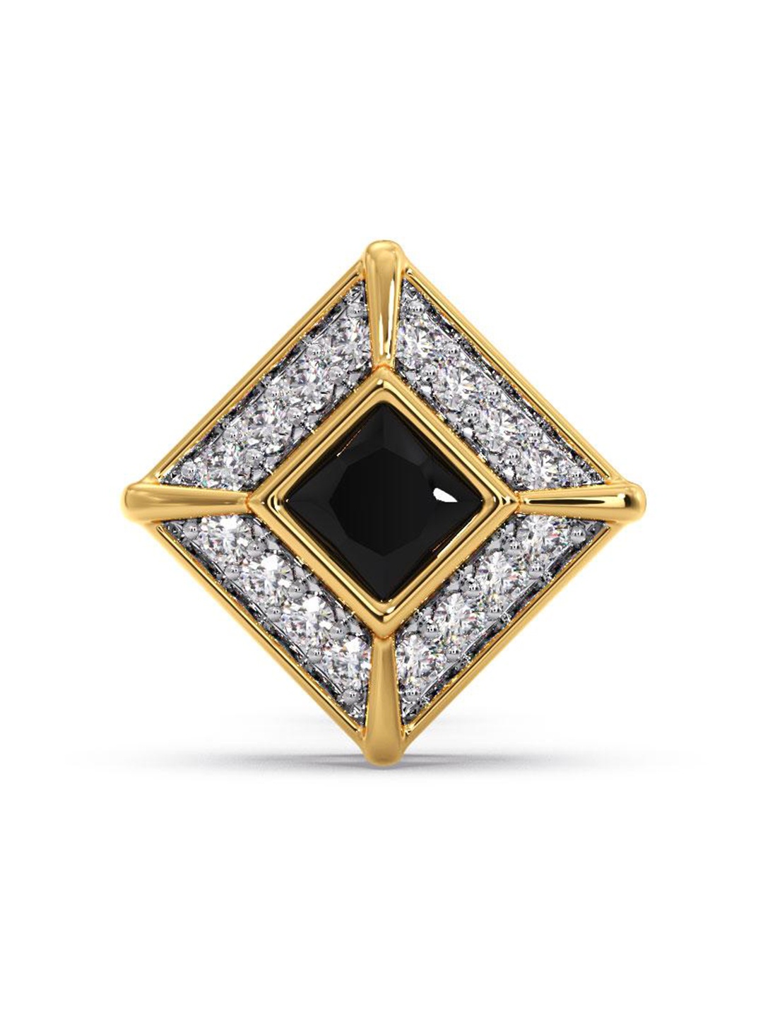 

CANDERE A KALYAN JEWELLERS COMPANY Men 18KT Gold Diamond Stud Earring-1.5gm