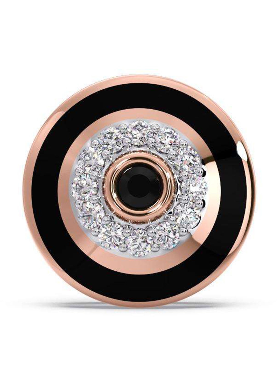 

CANDERE A KALYAN JEWELLERS COMPANY Men 14KT Rose Gold Diamond Stud Earring-1.36gm