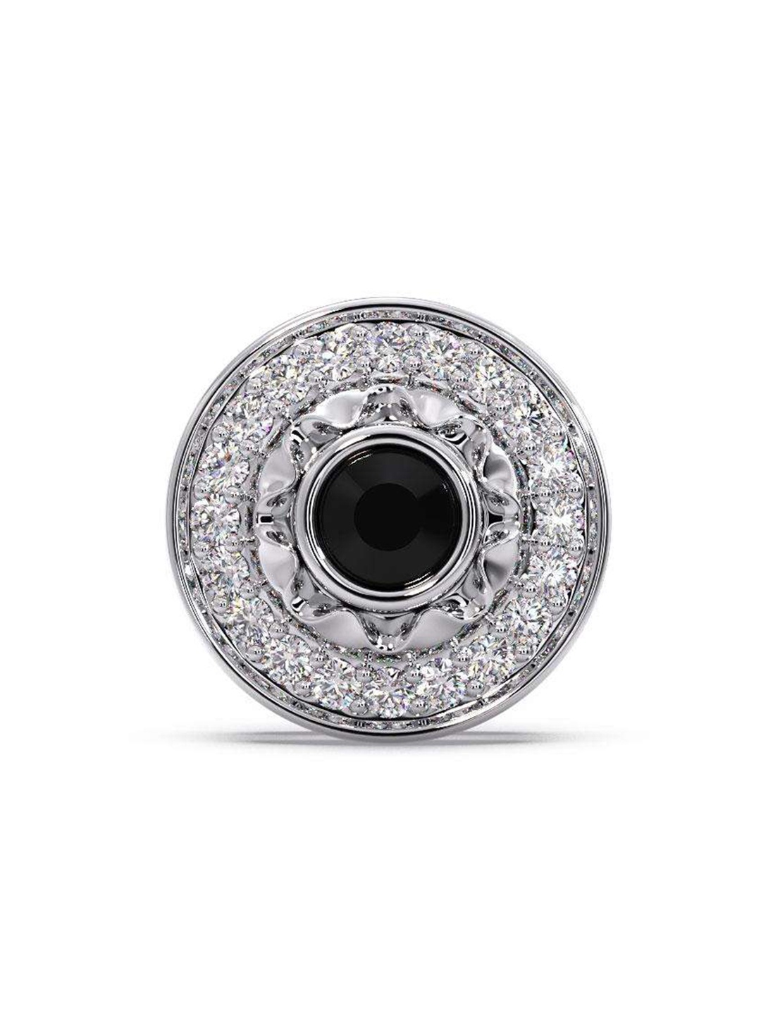 

CANDERE A KALYAN JEWELLERS COMPANY Men 14KT White Gold Diamond Stud Earring-1.02gm, Silver