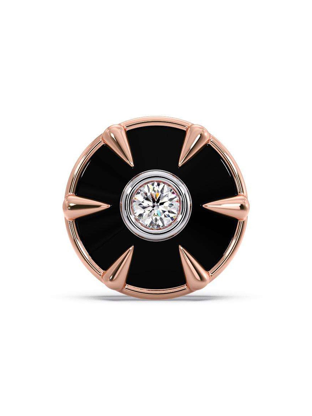 

CANDERE A KALYAN JEWELLERS COMPANY Men 18KT Rose Gold Diamond Stud Earring-1.3gm