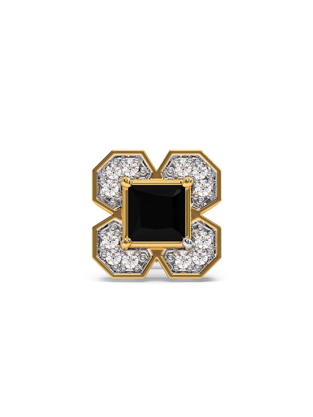 

CANDERE A KALYAN JEWELLERS COMPANY Men 18KT Gold Diamond Stud Earring-2.2gm