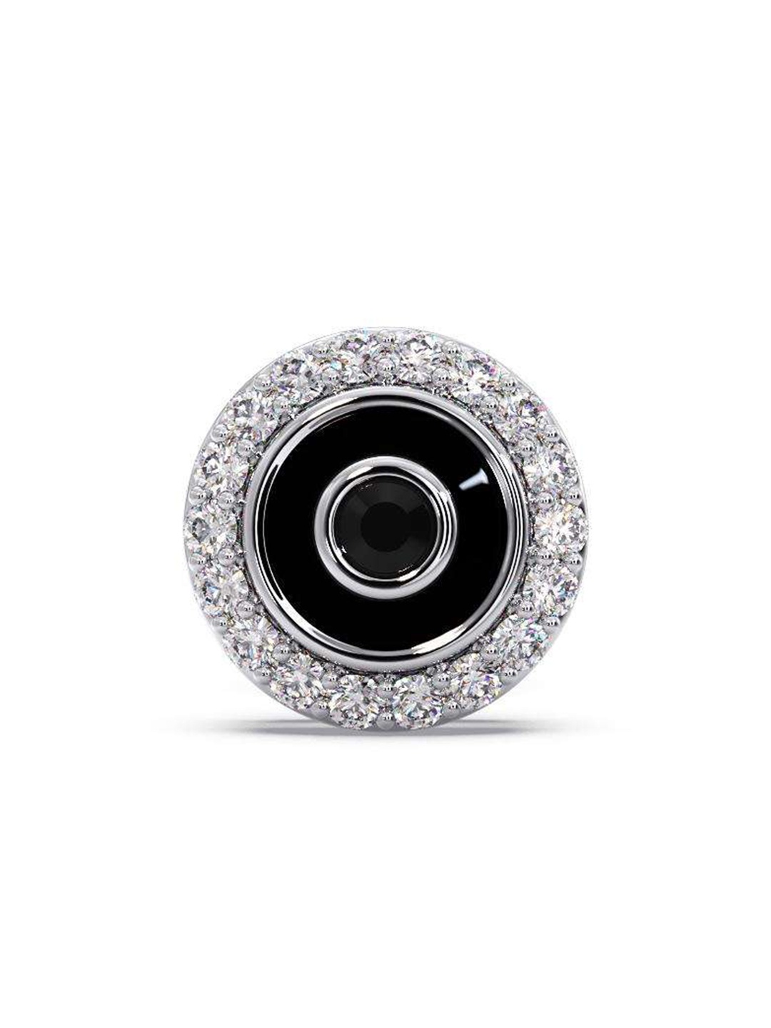 

CANDERE A KALYAN JEWELLERS COMPANY Men 18KT White Gold Diamond Stud Earring-1.1gm, Silver