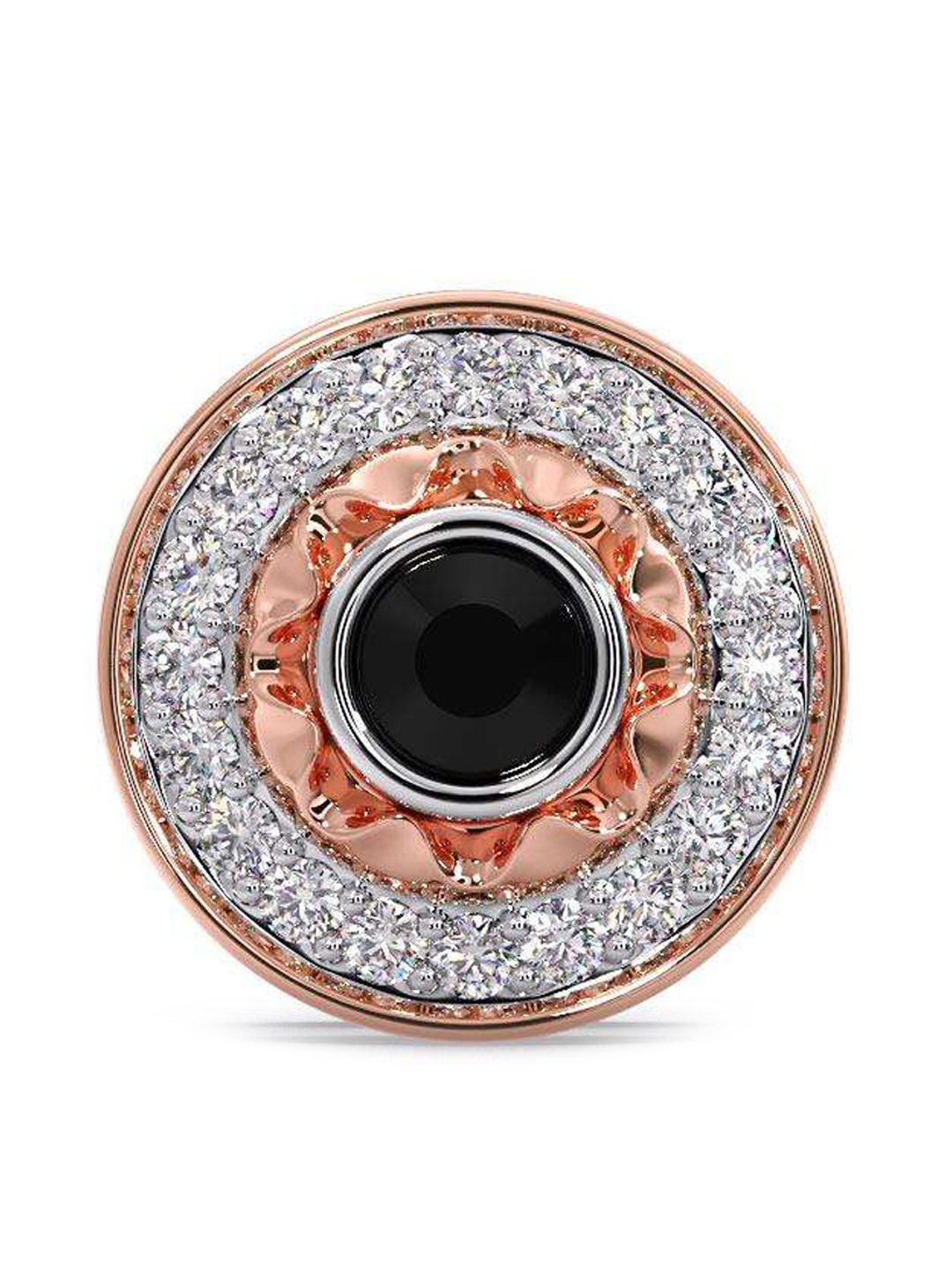 

CANDERE A KALYAN JEWELLERS COMPANY Men 18KT Rose Gold Diamond Stud Earring-1.2gm