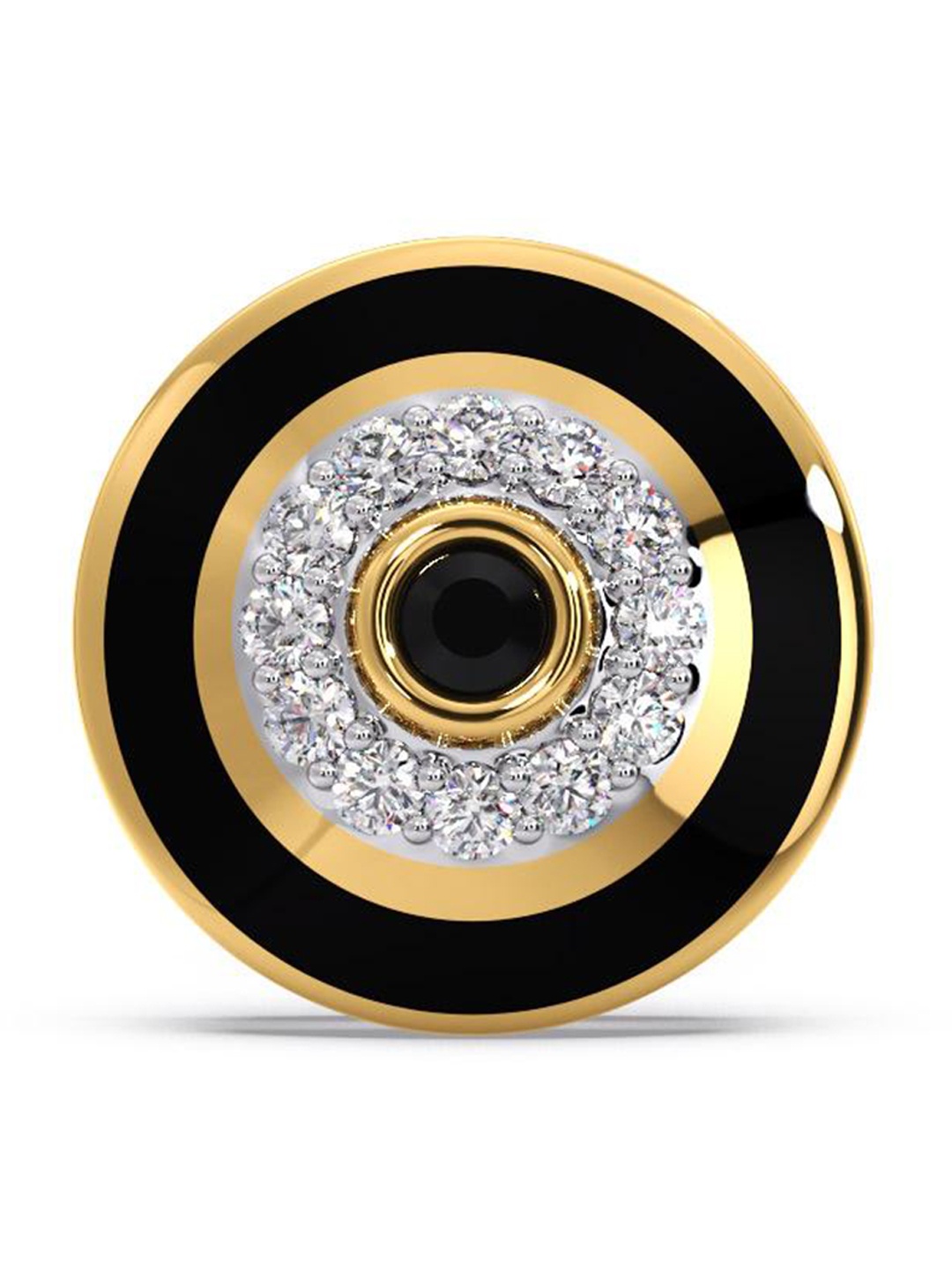 

CANDERE A KALYAN JEWELLERS COMPANY Men Diamond-Studded 18KT Gold Earrings - 1.6 gm