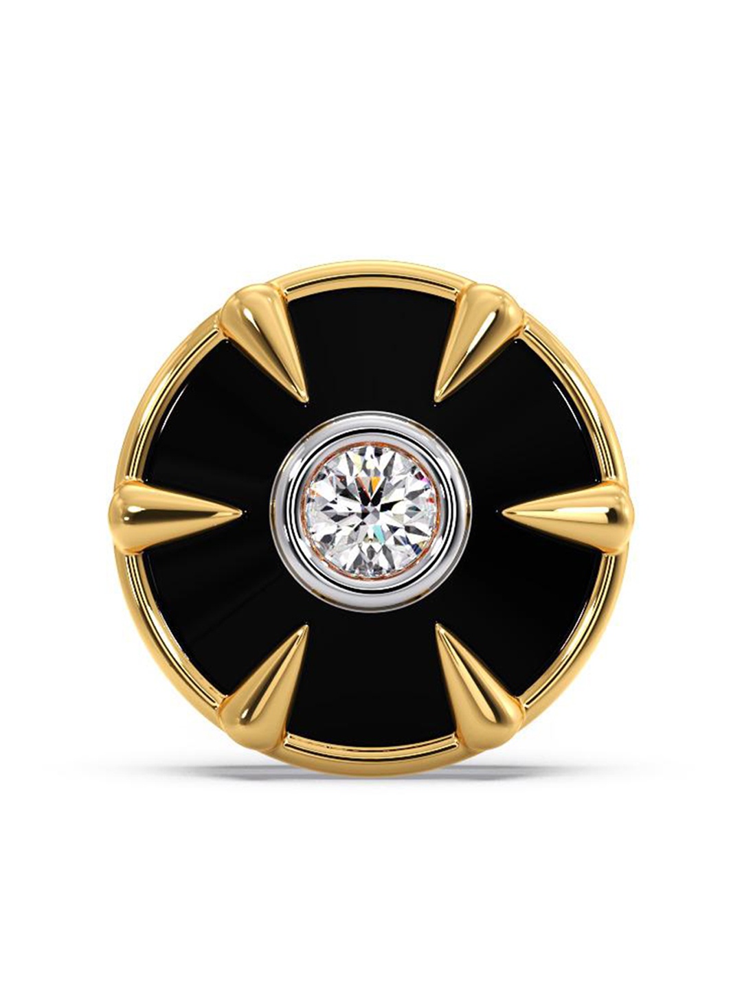 

CANDERE A KALYAN JEWELLERS COMPANY Men Diamond-Studded 14KT Gold Earrings - 1.11 gm