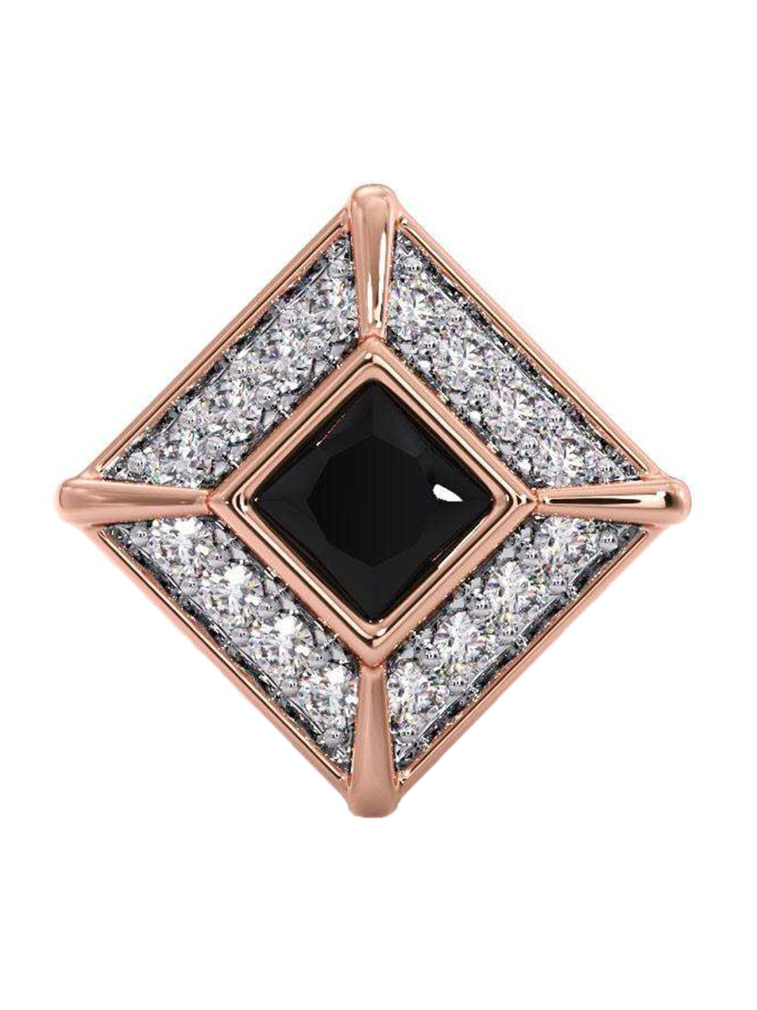 

CANDERE A KALYAN JEWELLERS COMPANY Men Diamond-Studded 18KT Rose Gold Earrings - 1.5 g
