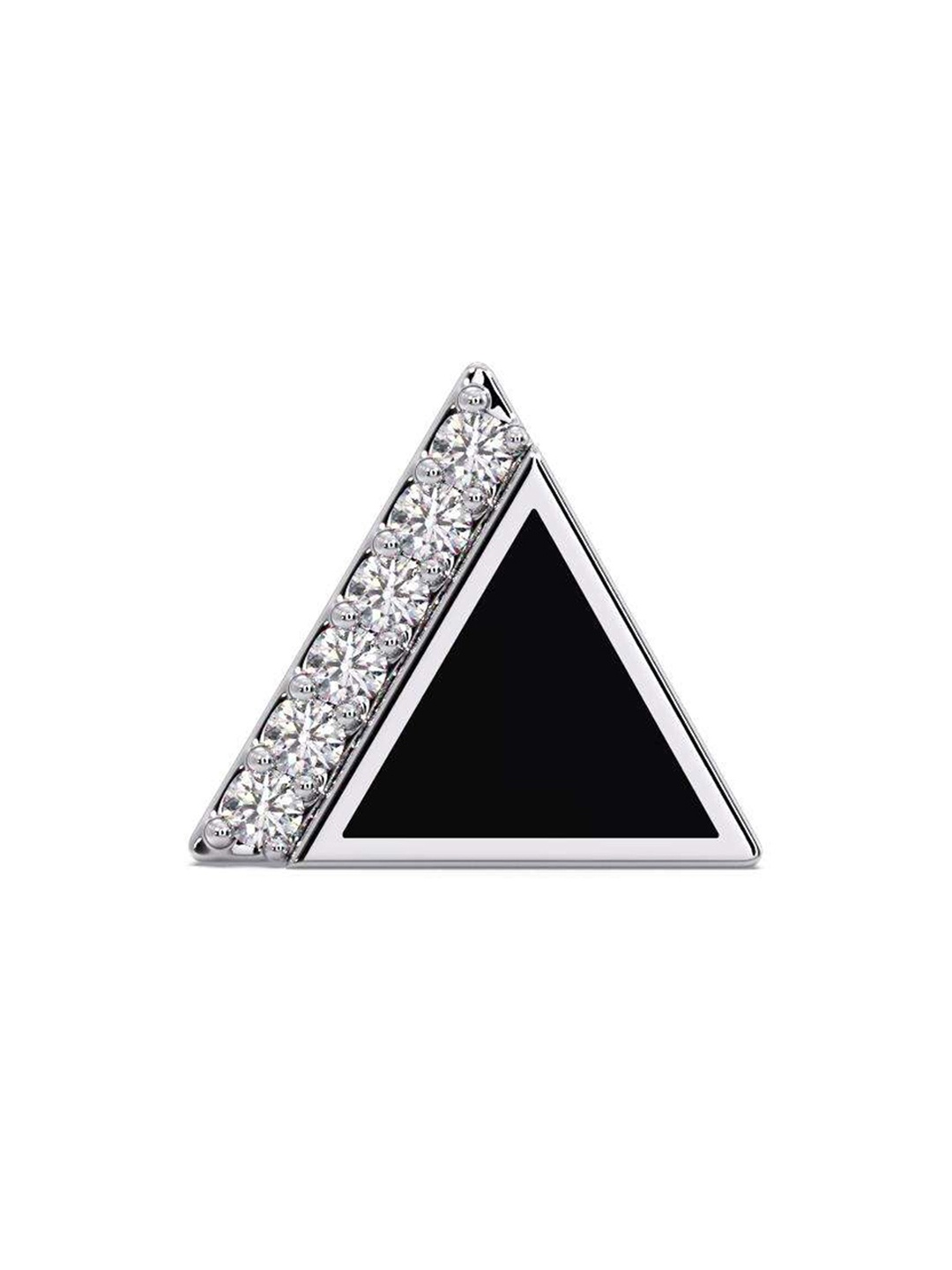 

CANDERE A KALYAN JEWELLERS COMPANY Men Diamond-Studded 14KT White Gold Earrings - 0.85 gm, Metallic