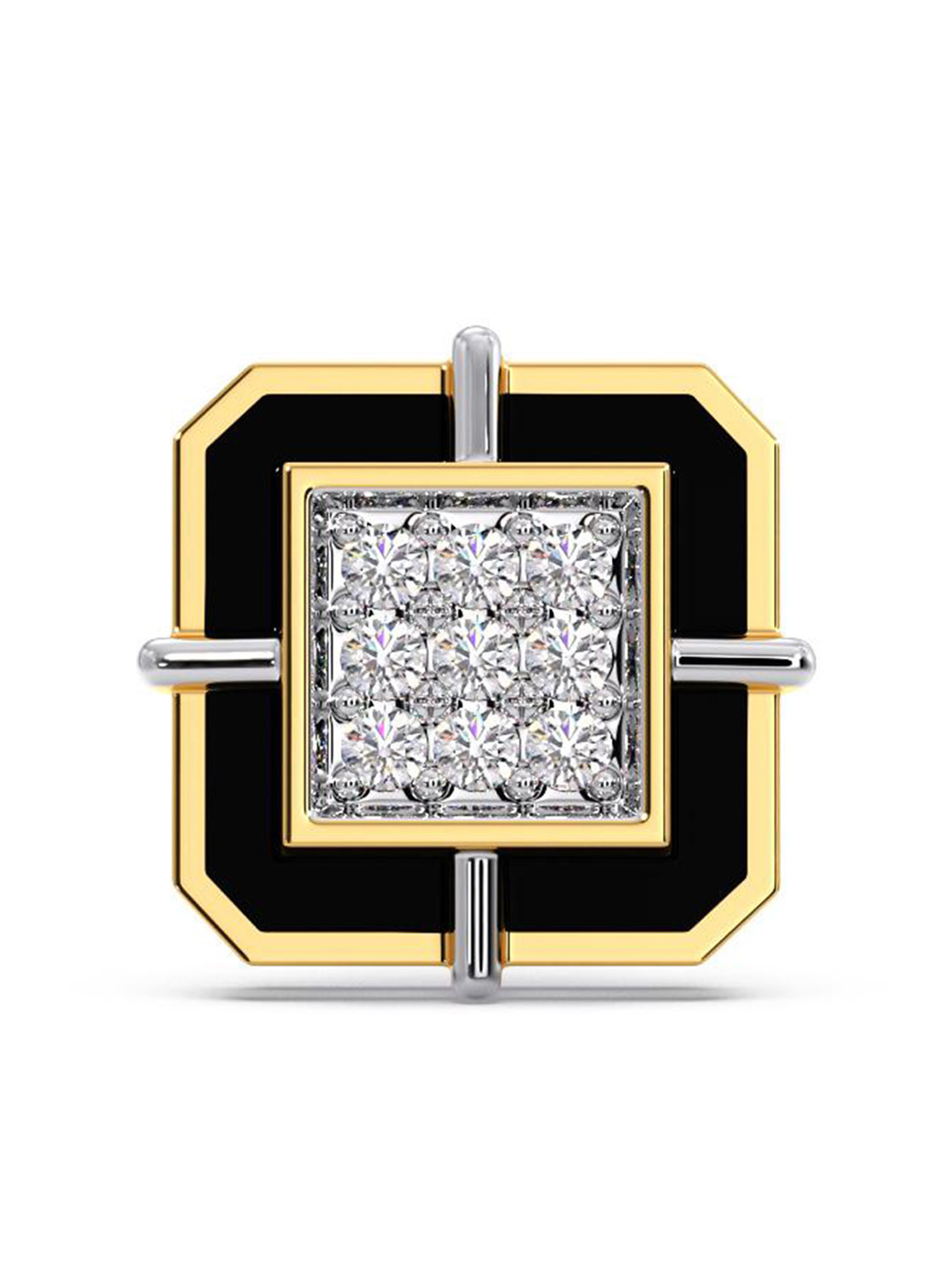 

CANDERE A KALYAN JEWELLERS COMPANY Men Diamond-Studded 18KT Gold Earrings - 1.31 g