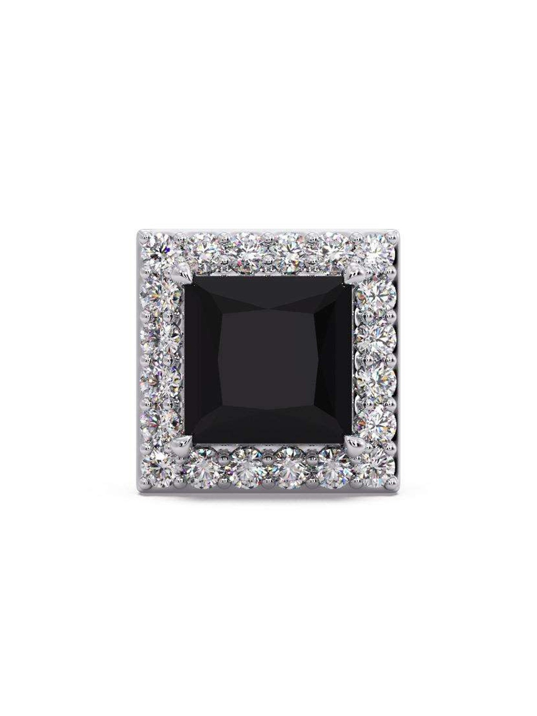 

CANDERE A KALYAN JEWELLERS COMPANY Men Diamond-Studded 18KT White Gold Earrings - 1.2 g, Metallic