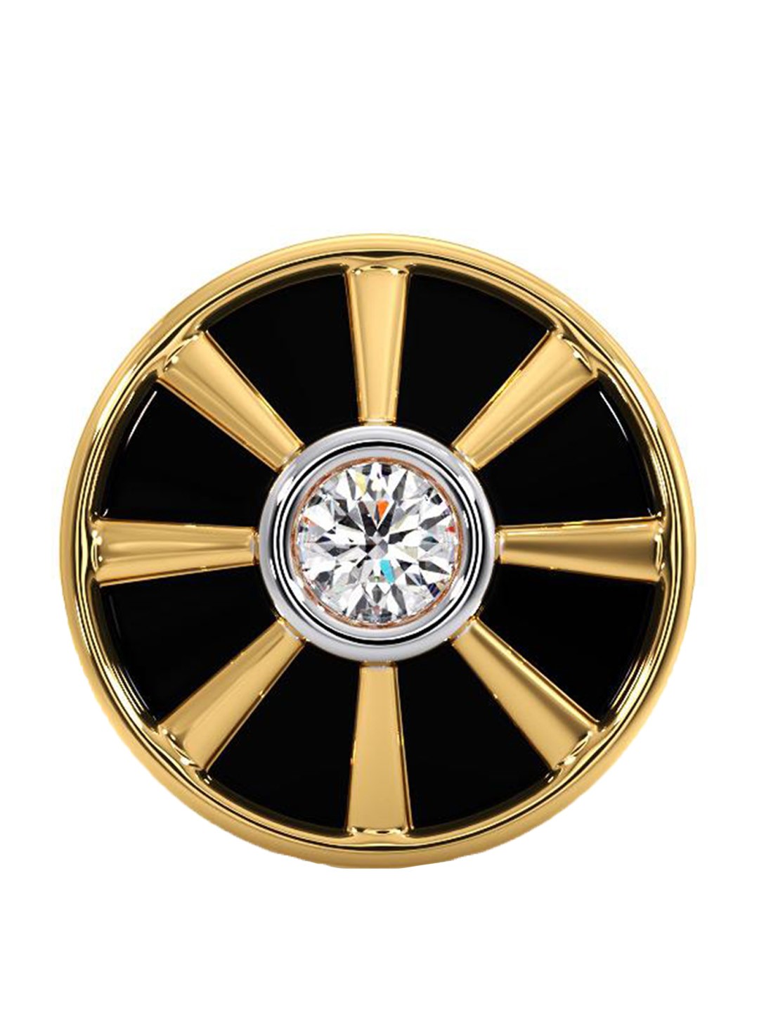 

CANDERE A KALYAN JEWELLERS COMPANY Men 14KT Gold Diamond Stud Earring-1.11gm