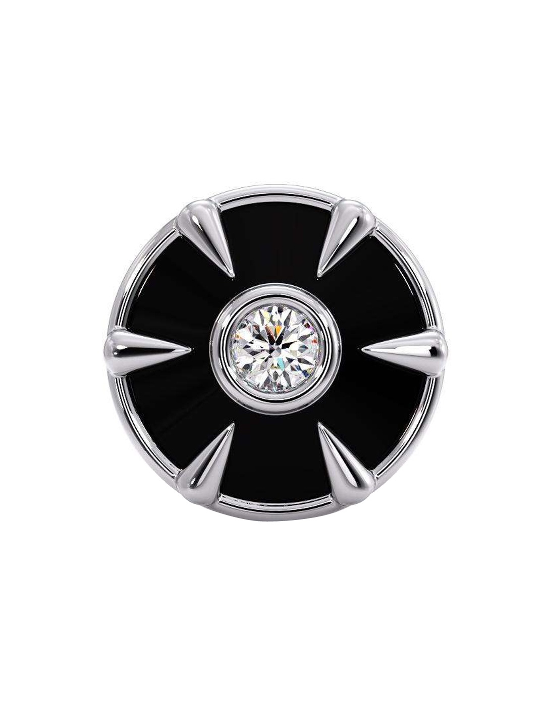 

CANDERE A KALYAN JEWELLERS COMPANY Men 18KT White Gold Diamond Stud Earring-1.31 g, Silver