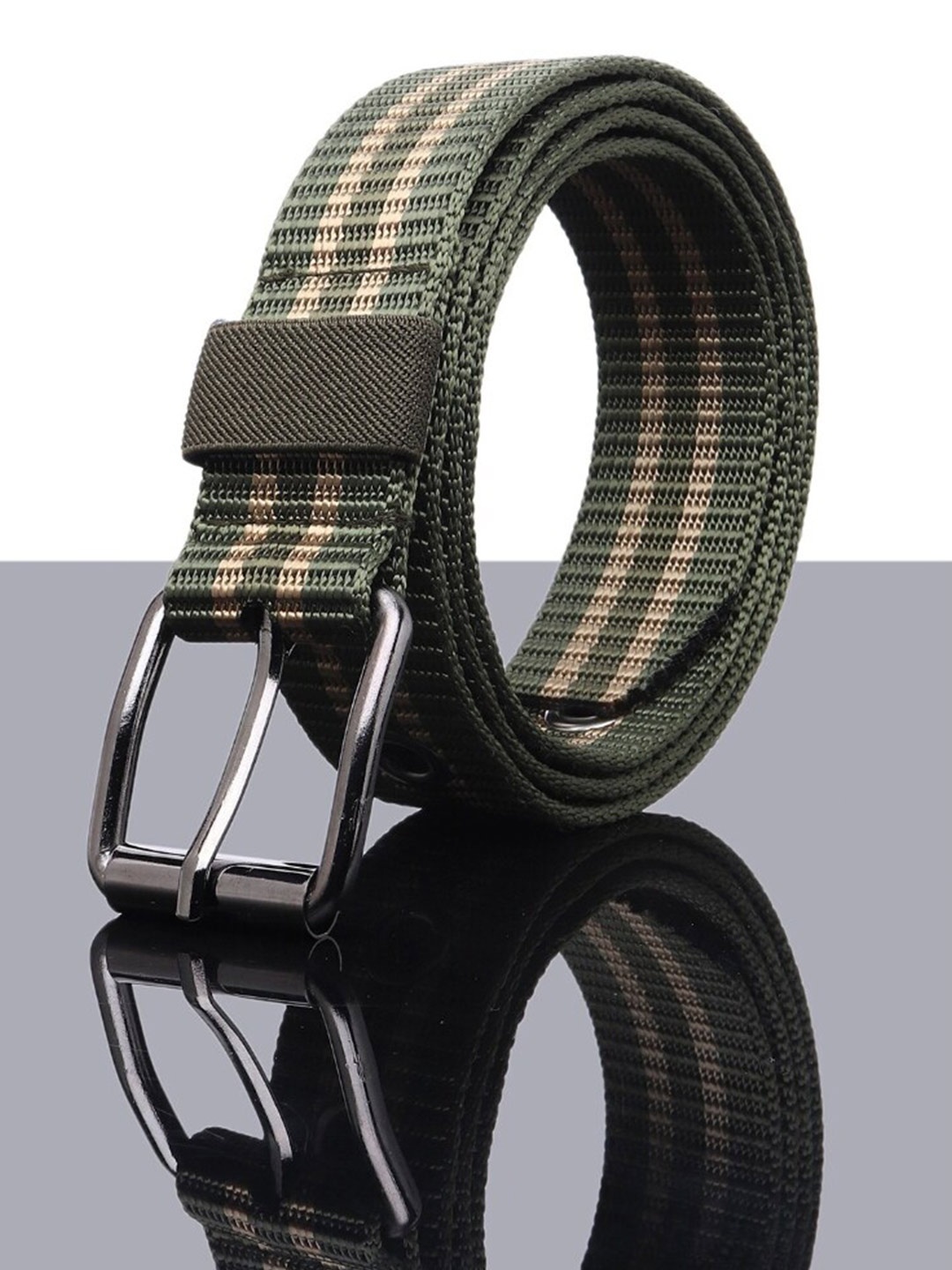 

Kastner Men Woven Design Belt, Green