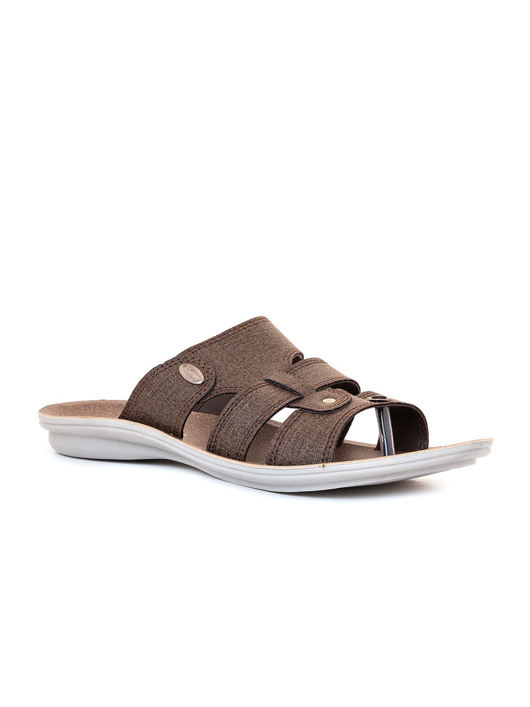 

Khadims Men Slip On Comfort Sandals, Brown