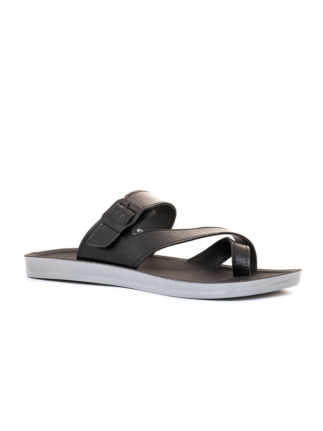 

Khadims Men Slip On One Toe Comfort Sandals, Black
