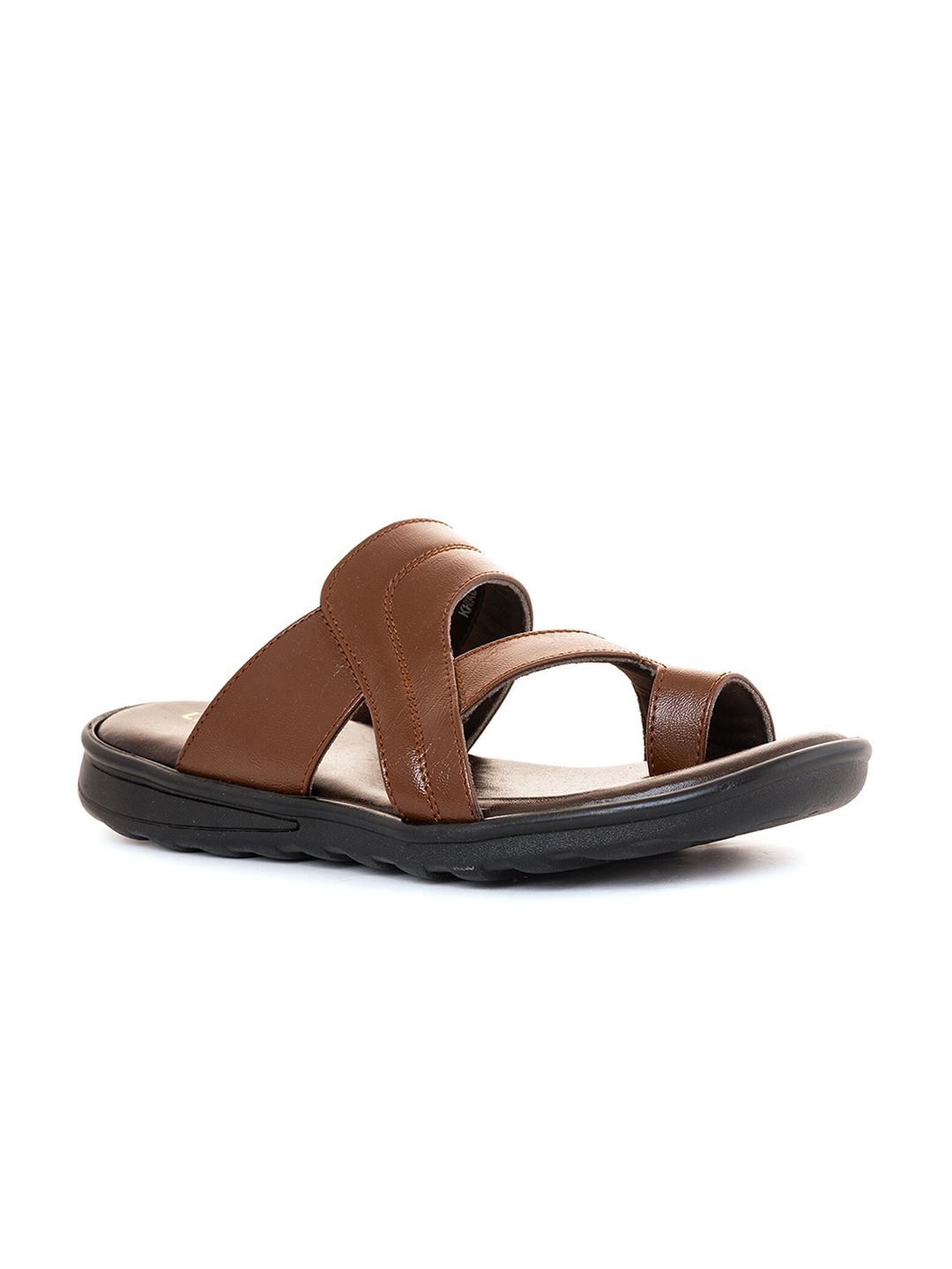 

Khadims Men Slip On One Toe Comfort Sandals, Brown
