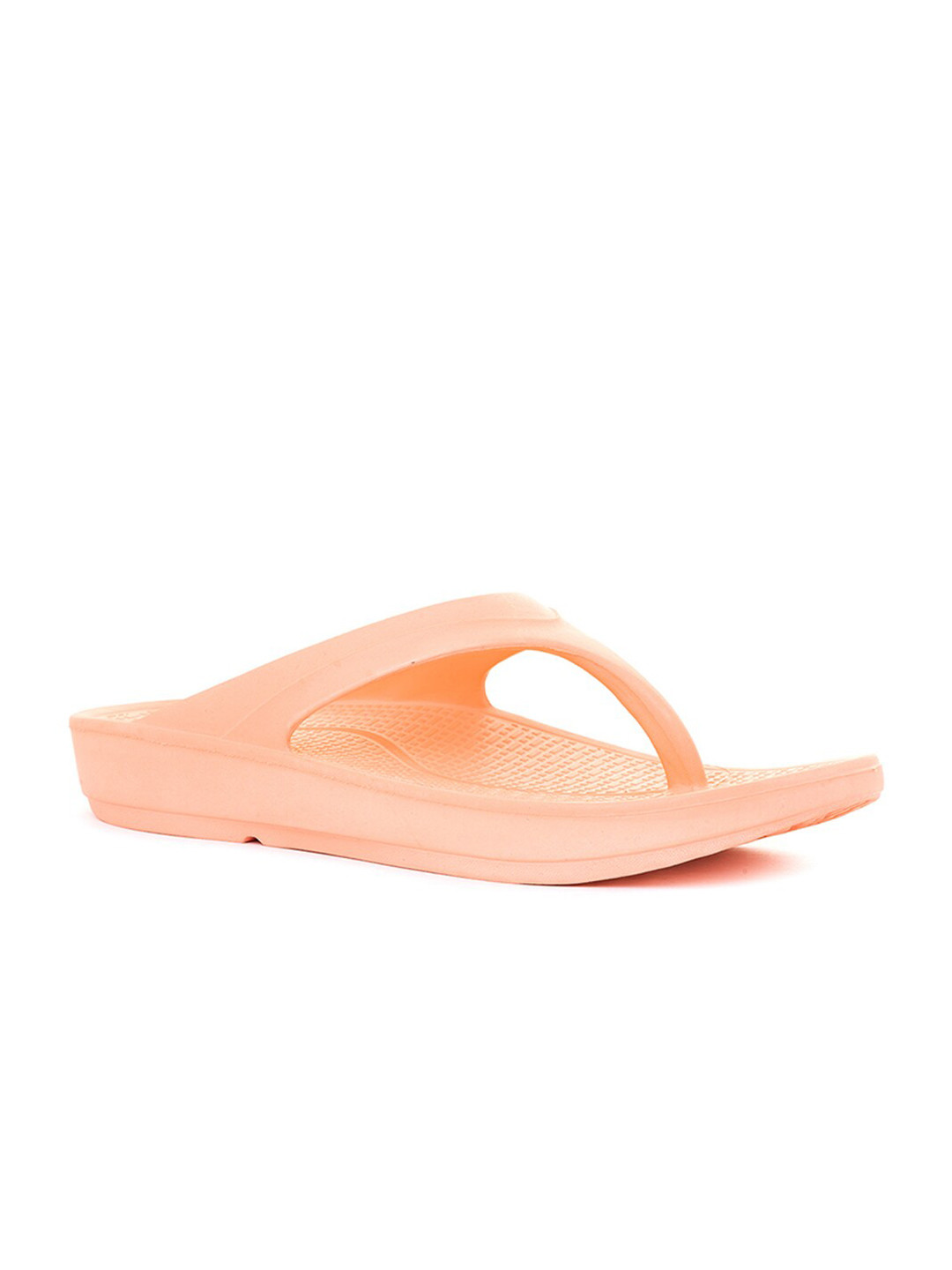 

Khadims Women Rubber Thong Flip-Flops, Peach