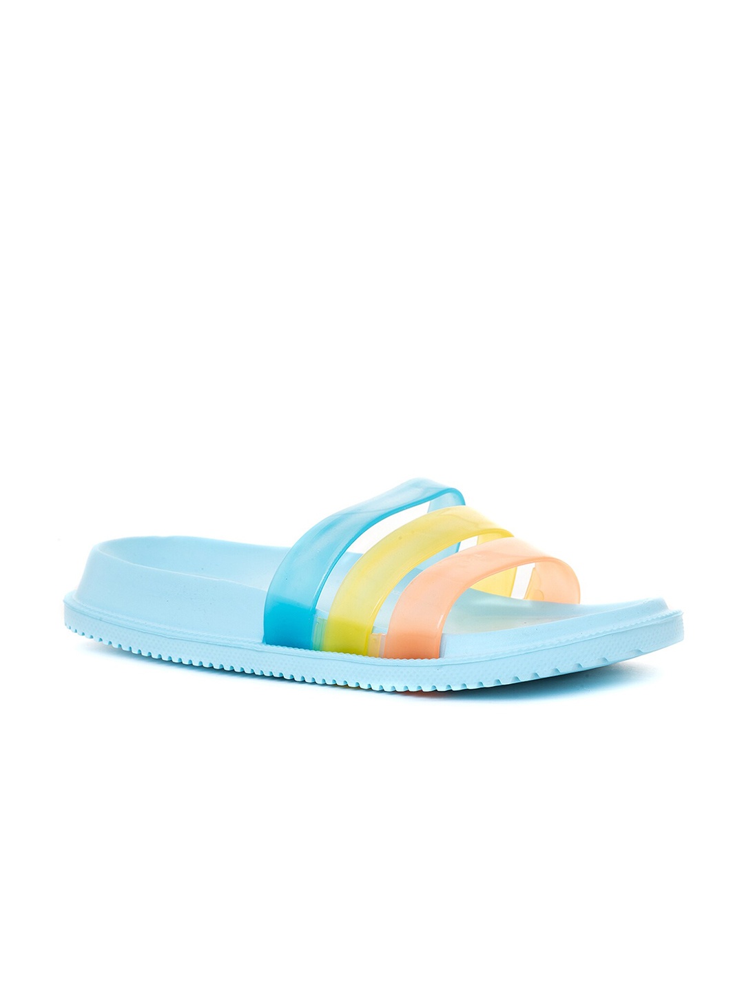 

Khadims Women Colourblocked Rubber Sliders, Blue