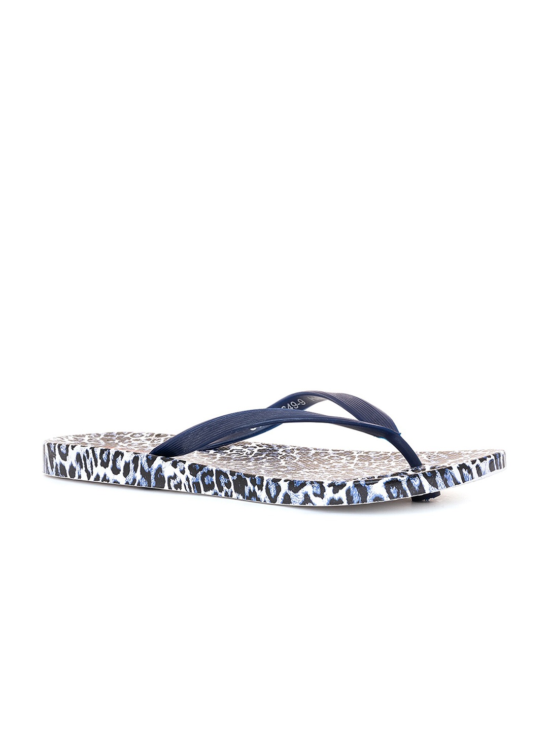 

Khadims Women Printed Rubber Thong Flip-Flops, Navy blue
