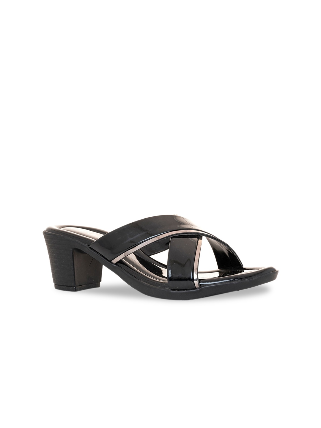 

Khadims Women Peep Toes Block Heels, Black