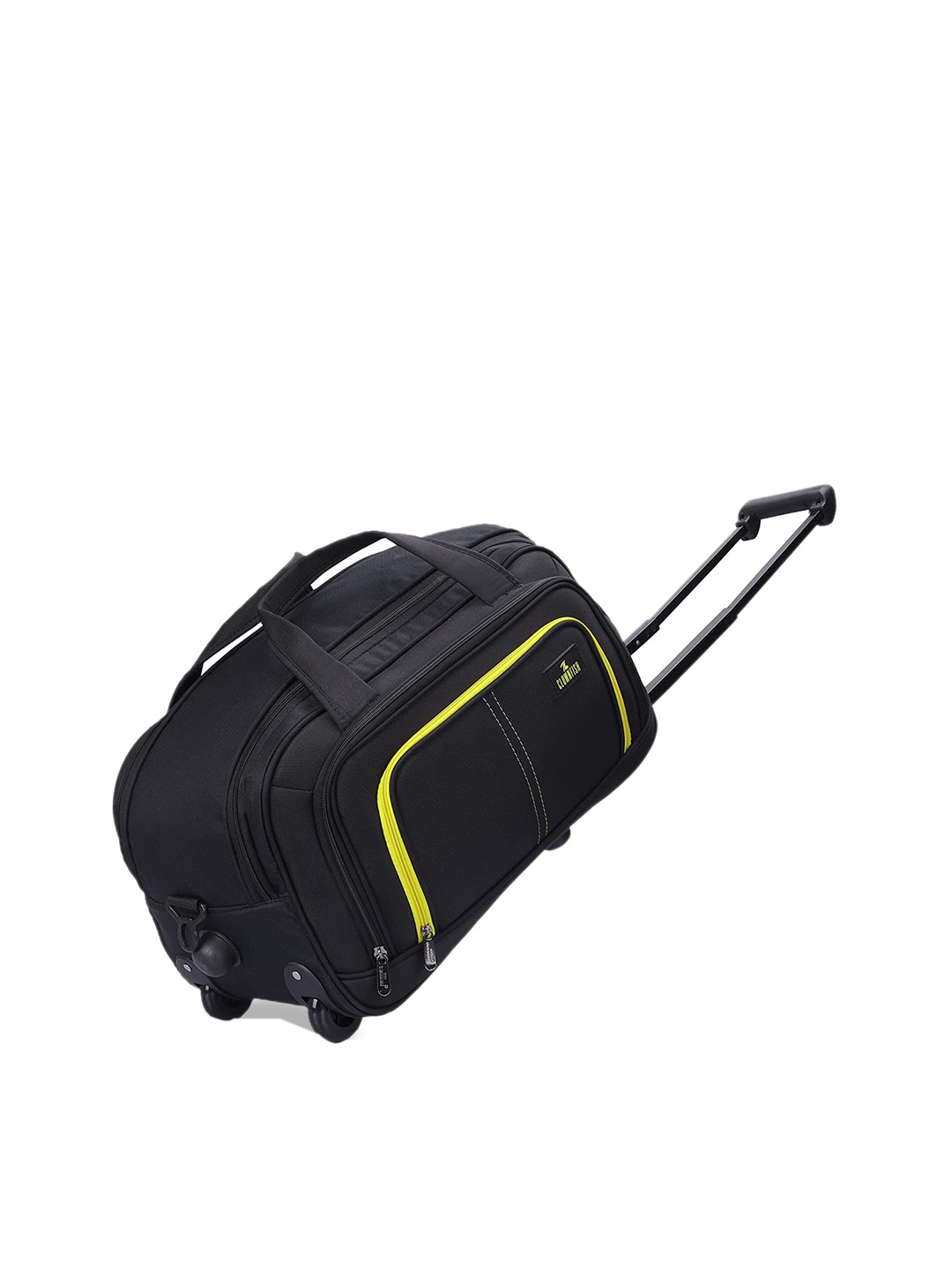 

THE CLOWNFISH Ricardo Medium Duffel Trolley Bag, Black