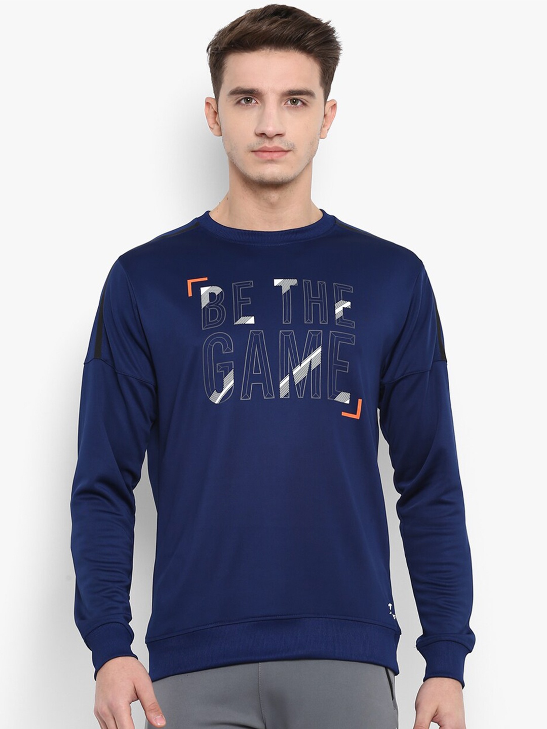 

Alcis Typography Printed Round Neck Sweatshirt, Navy blue