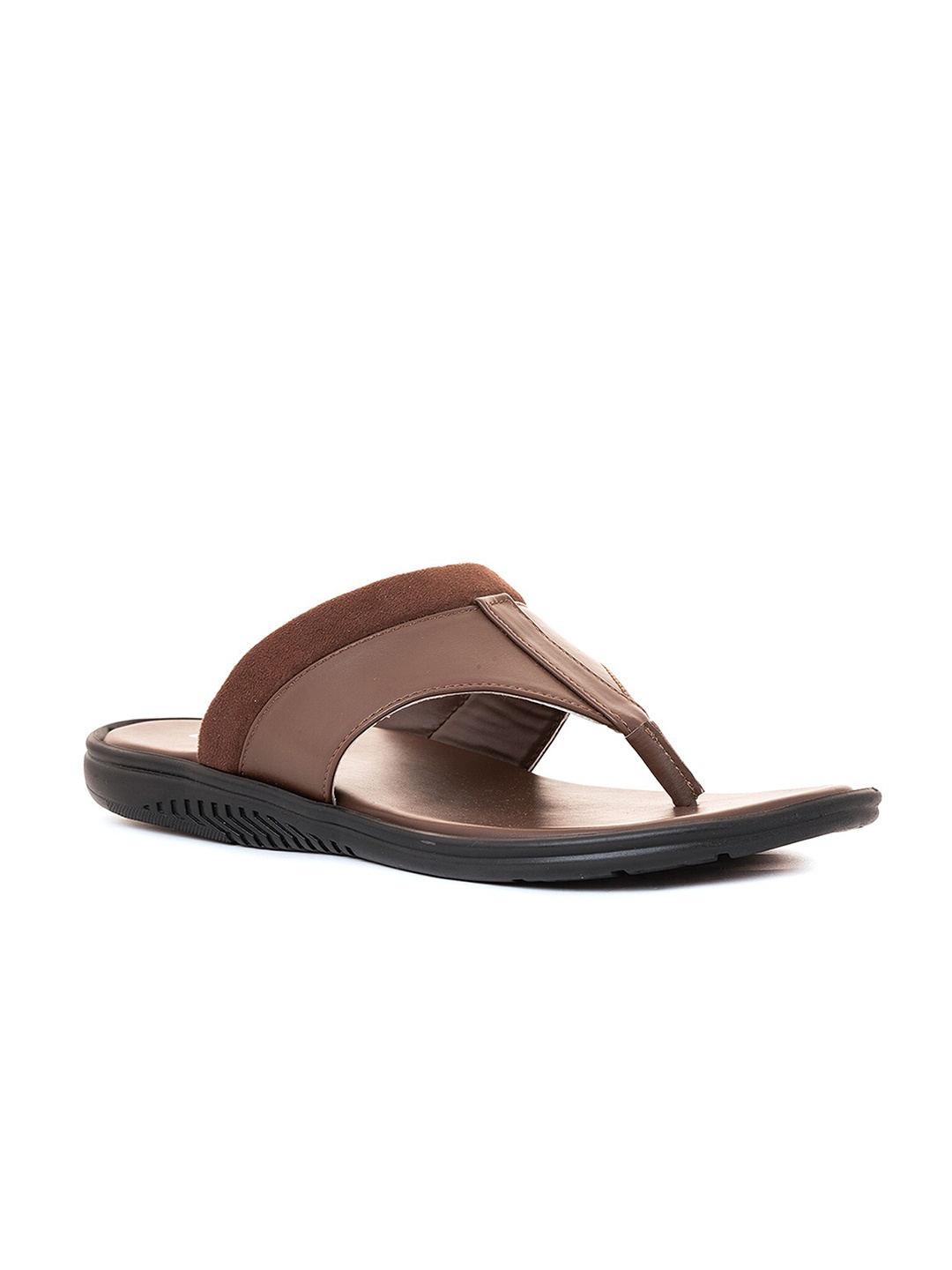 

Khadims Men Synthetic Thong Flip-Flops, Brown