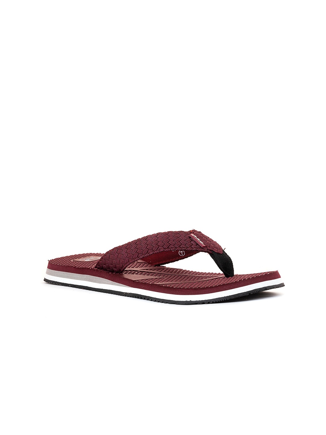 

Khadims Men Rubber Thong Flip-Flops, Burgundy