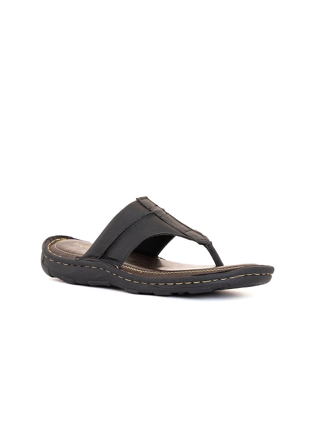 

Khadims Men Synthetic Thong Flip-Flops, Black