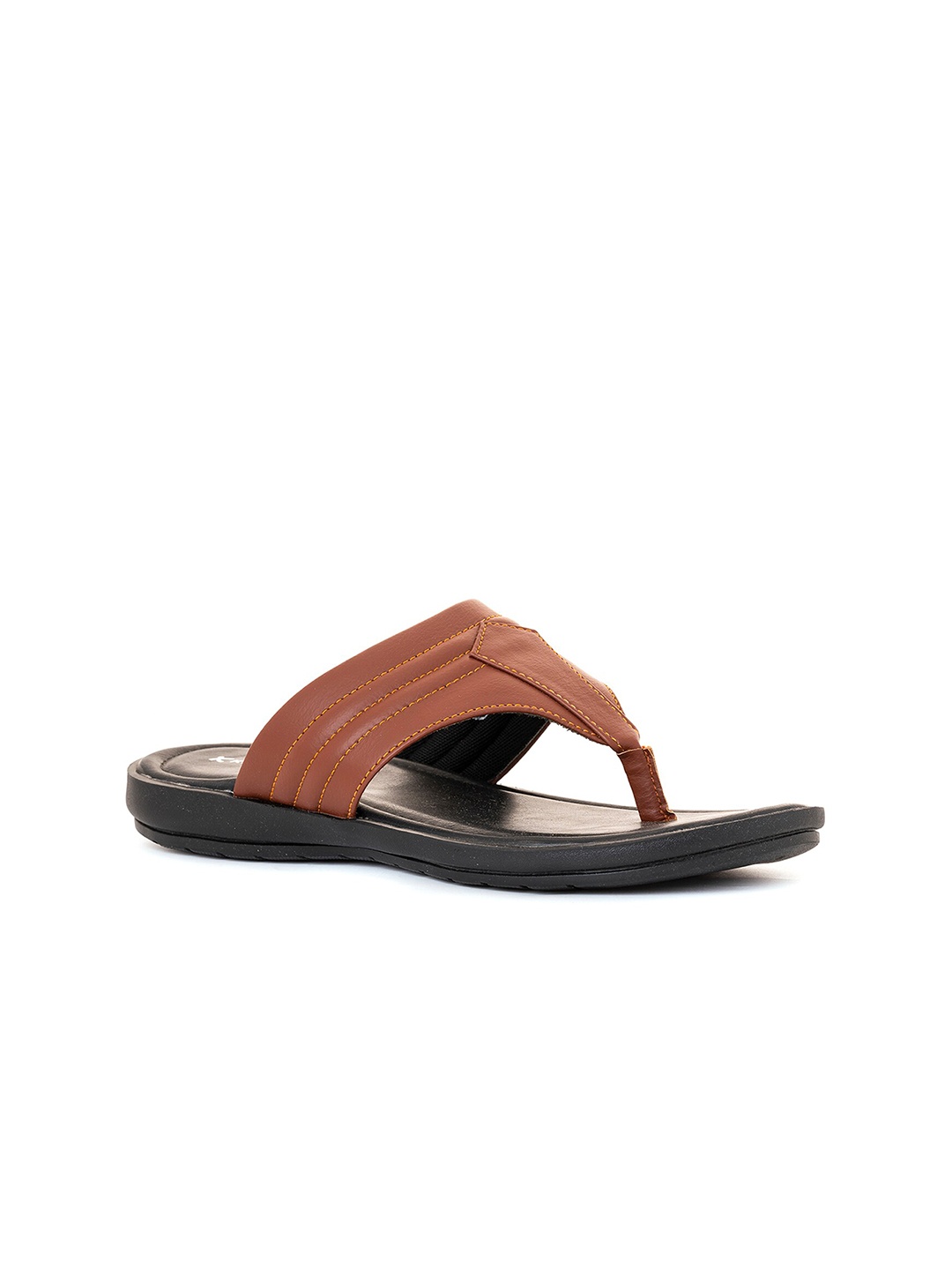 

Khadims Men Synthetic Thong Flip-Flops, Brown