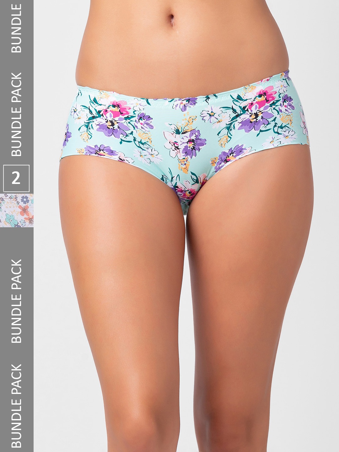 

NOIRA Pack Of 2 Assorted Printed Hipster Briefs