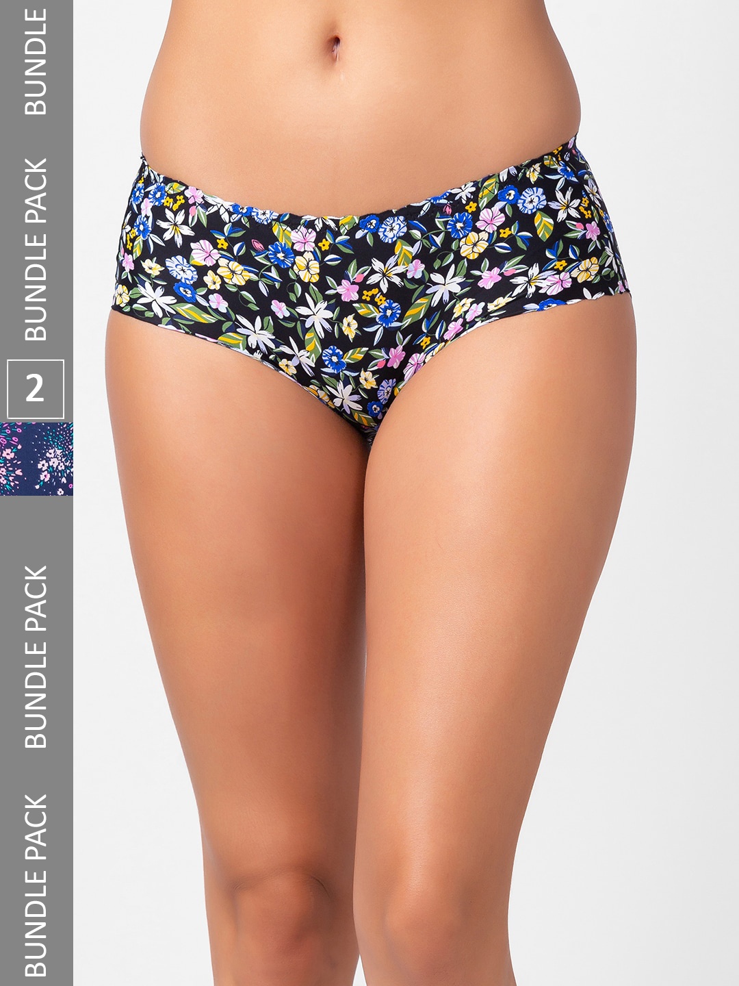 

NOIRA Pack Of 2 Printed Assorted Anti Microbial Hipster Briefs