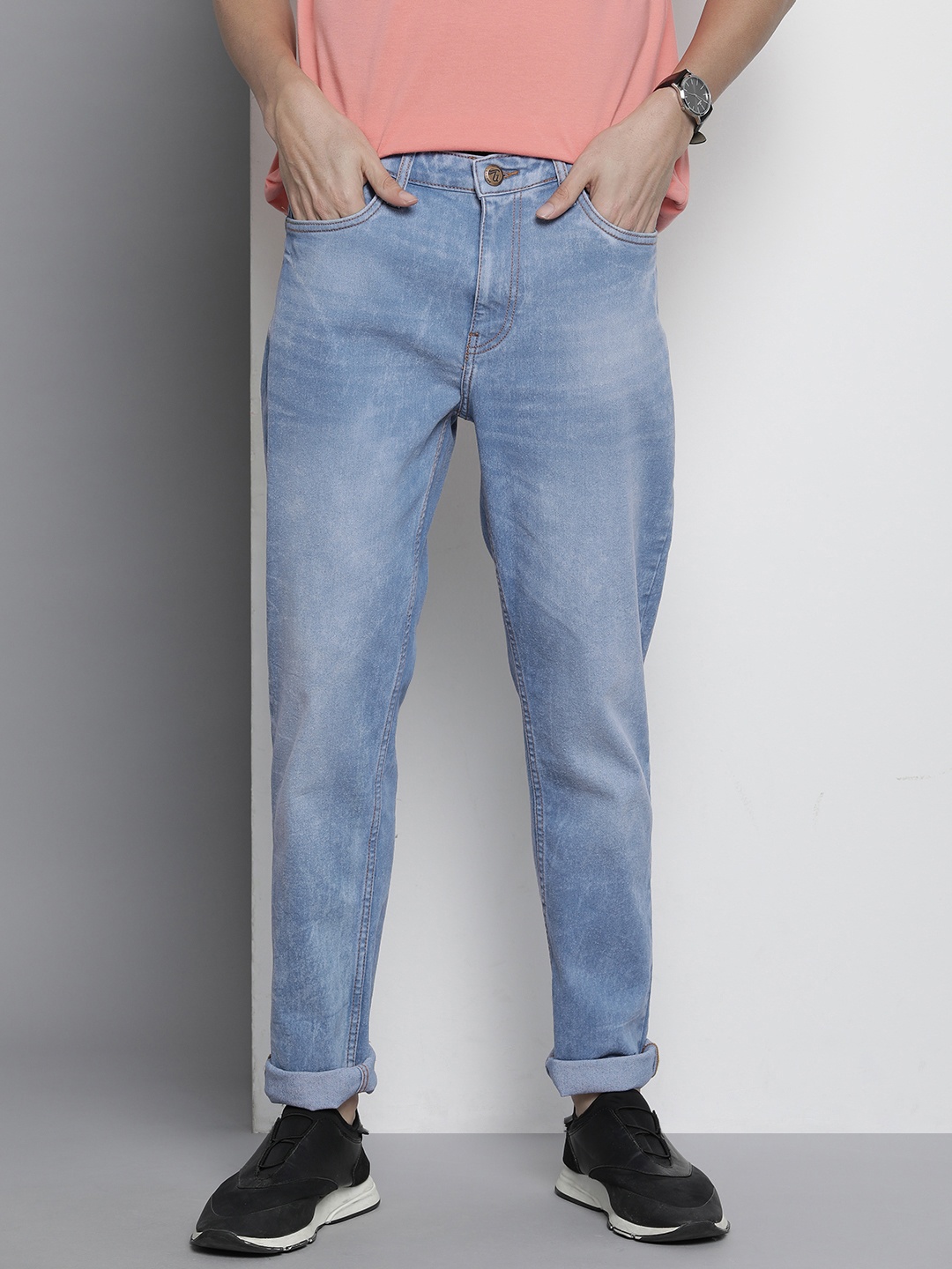 

The Indian Garage Co Slim Fit Light Fade Stretchable Jeans, Blue