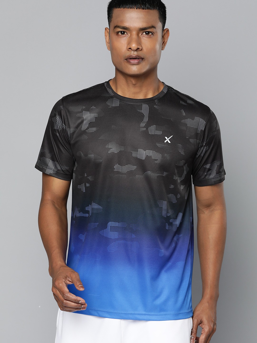 

HRX by Hrithik Roshan Colourblocked Rapid-Dry T-shirt, Blue