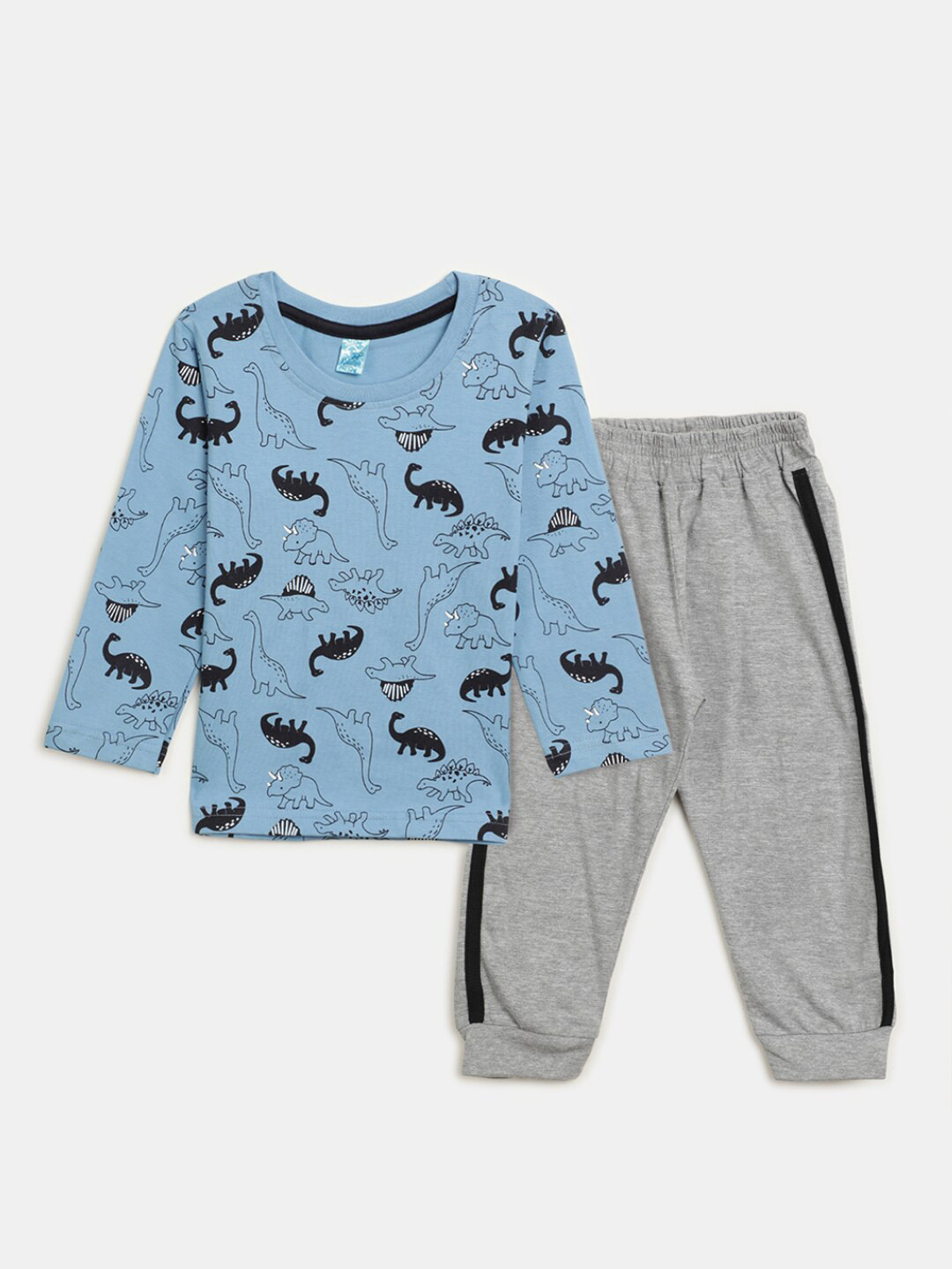

V-Mart Infant Kids Printed Cotton T-shirt with Trousers, Blue
