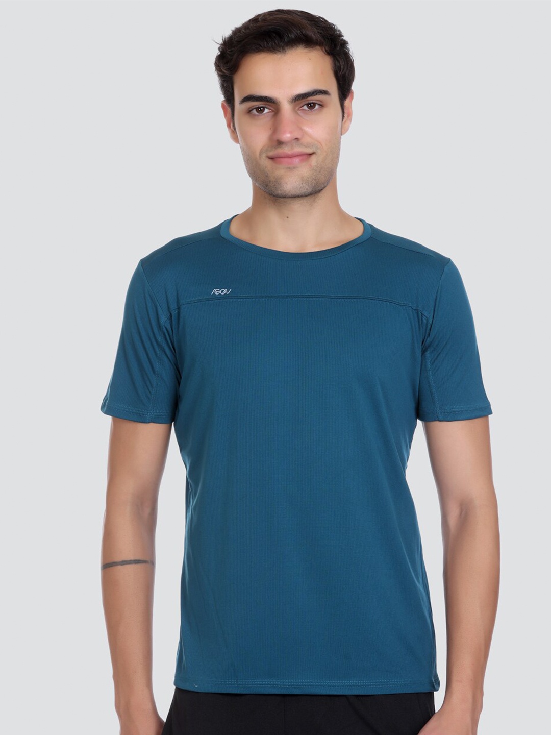 

AGON Sports Round Neck Dry-Fit T-shirt, Blue